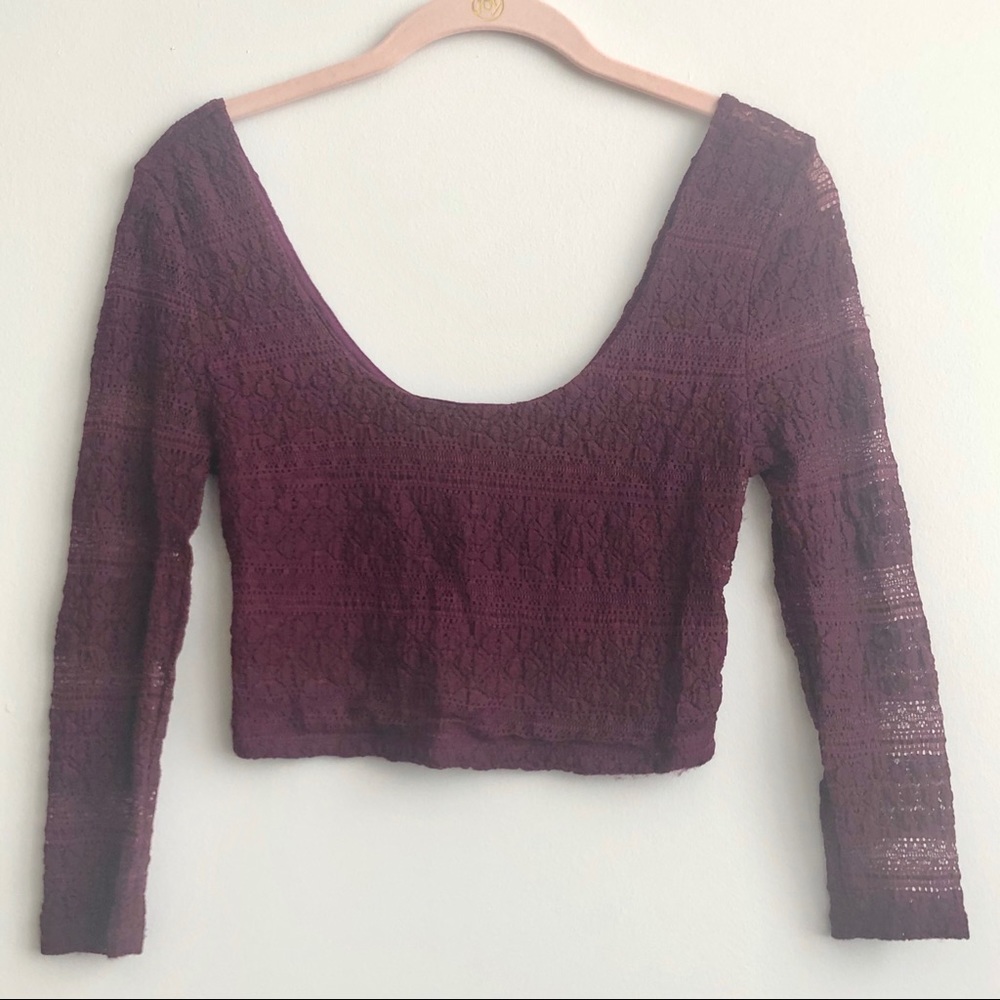 Pins and Needles Lace Crop Top, Size S